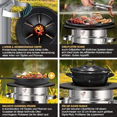 Kesser Rocket Stove med støpejernsgrillplate