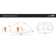 Canvas Camp Sibley 600 TWIN Ultimate Cotton Glamping Telt