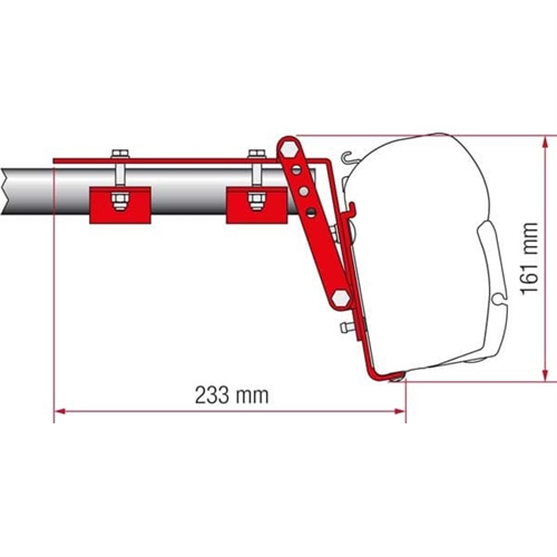 F45-braketter for takstenger, F45 og Fiamma Zip Kit